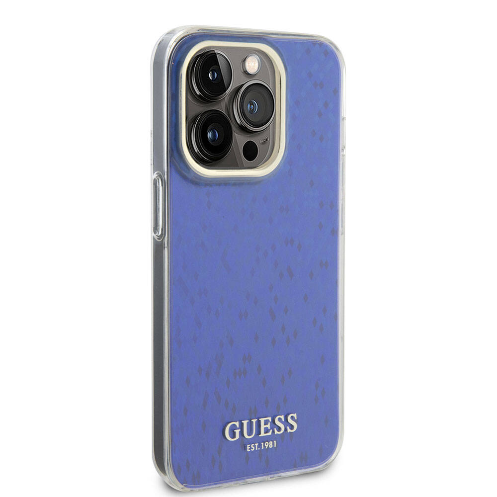 Guess iPhone 15 Pro Orjinal Lisanslı Yazı Logolu Mirror Disco Kılıf