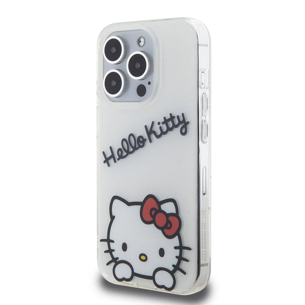 Hello Kitty iPhone 15 Pro Orjinal Lisanslı Askılı Yazı ve İkonik Logolu Daydreaming Kılıf