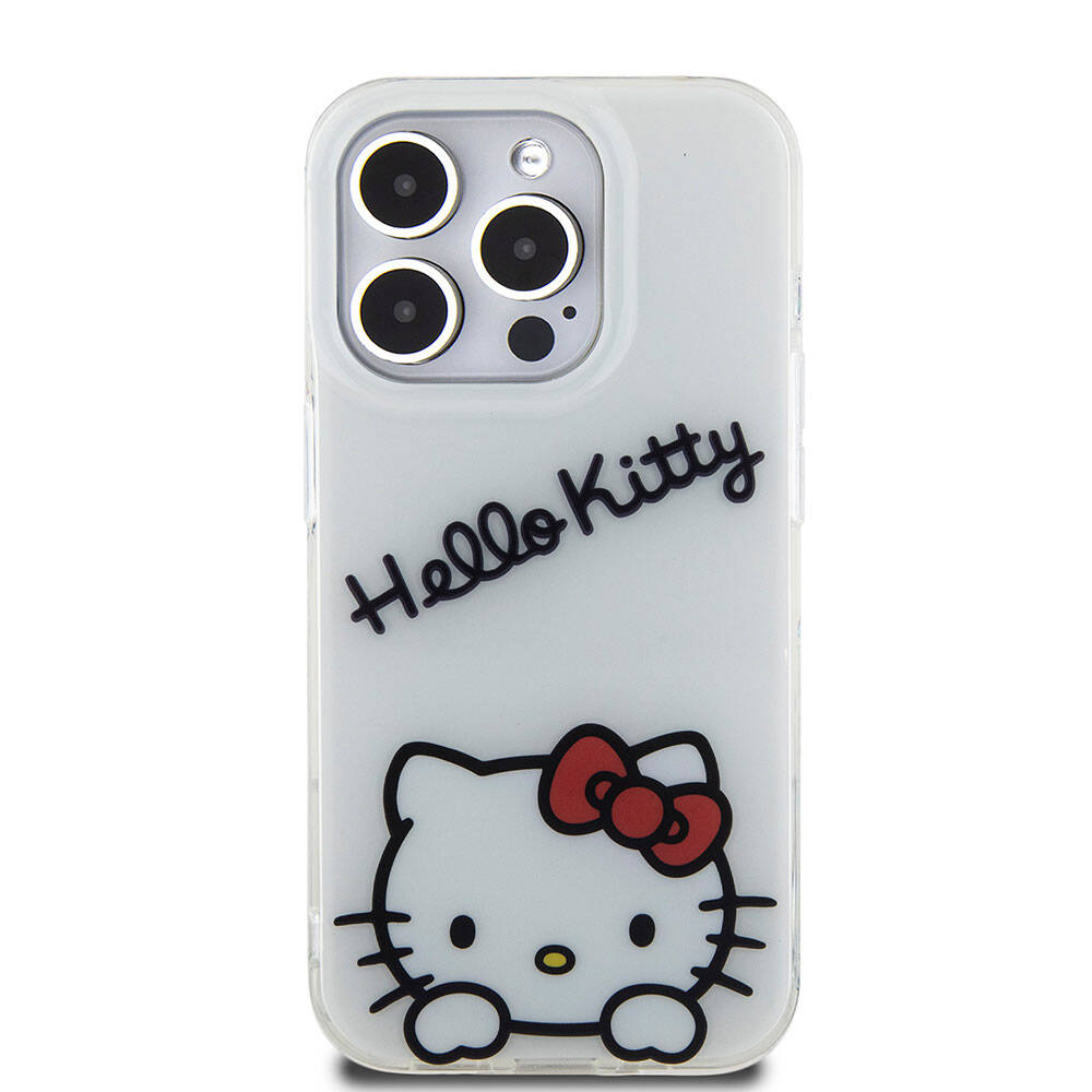 Hello Kitty iPhone 15 Pro Orjinal Lisanslı Askılı Yazı ve İkonik Logolu Daydreaming Kılıf