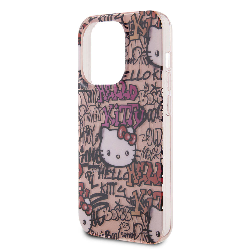 Hello Kitty iPhone 15 Pro Orjinal Lisanslı İkonik Logolu Etiket Graffiti Kılıf