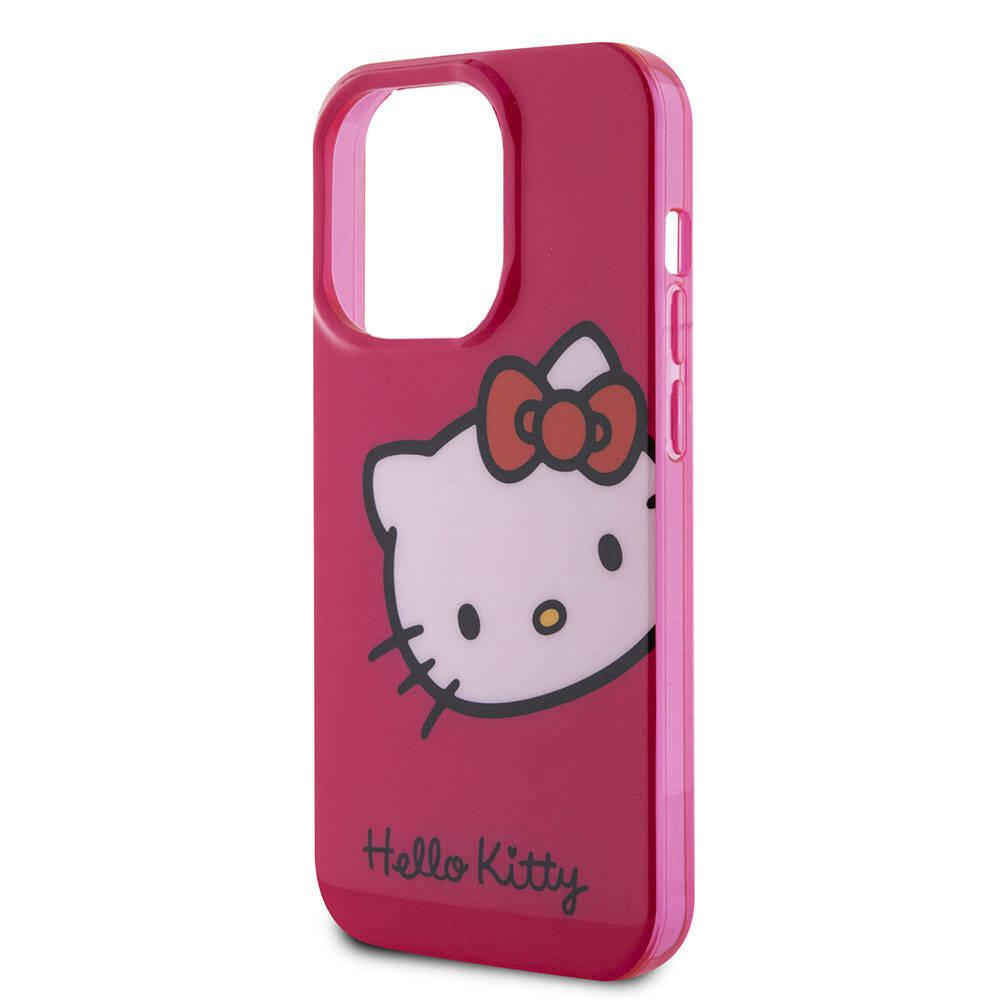 Hello Kitty iPhone 15 Pro Orjinal Lisanslı Yazı ve İkonik Logolu Kitty Head Kılıf