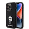 Karl Lagerfeld iPhone 15 Pro Silikon İkonik Metal Logo Orjinal Lisanslı Telefon Kılıfı