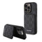 Karl Lagerfeld iPhone 15 Pro Standlı Kartlıklı Saffiano Monogram Metal Logo Orjinal Lisanslı Telefon Kılıfı