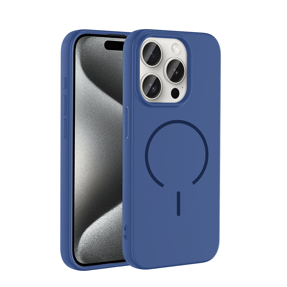 Cepax iPhone 15 Pro M-safe Şarj Özellikli Meta Kılıf