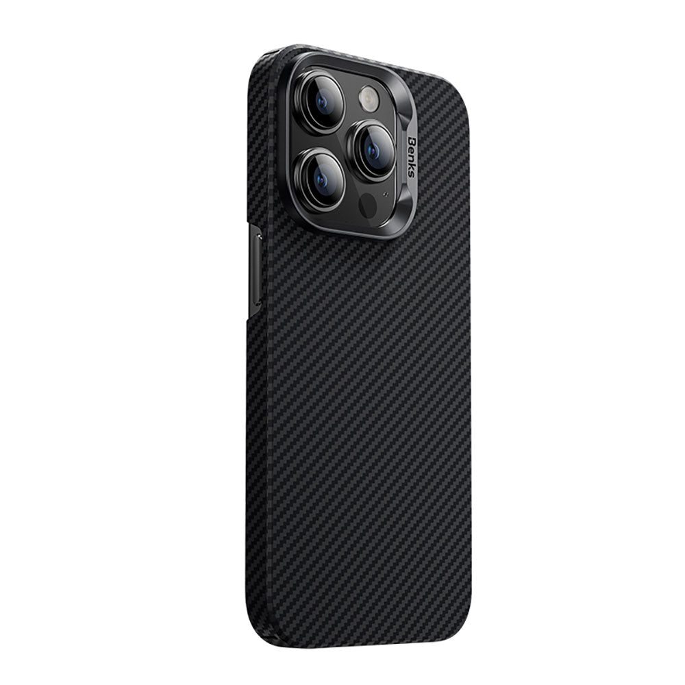 Benks Essential ArmorAir iPhone 15 Pro M-safe Özellikli Karbon Fiber 600D Kevlar Kılıf