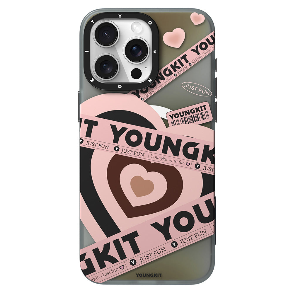 Youngkit Flipped Serisi iPhone 15 Pro M-safe Şarj Özellikli Airbagli Çift Katmanlı Kılıf