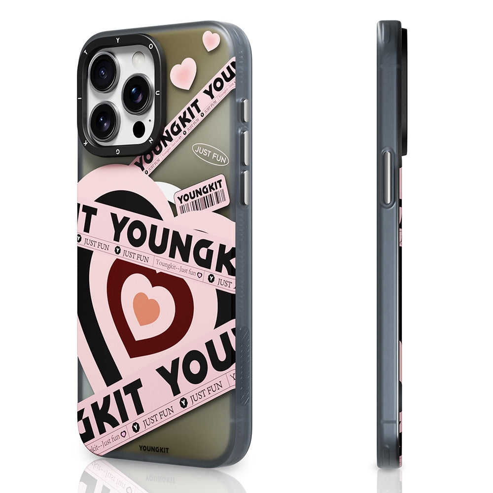 Youngkit Flipped Serisi iPhone 15 Pro M-safe Şarj Özellikli Airbagli Çift Katmanlı Kılıf