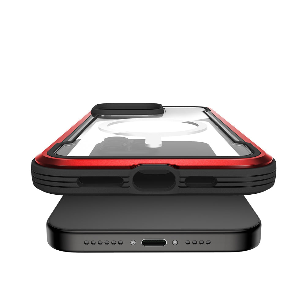 Raptic Shield Serisi iPhone 15 Pro M-safe Şarj Özellikli Airbagli Şeffaf Arka Yüzey Kılıf