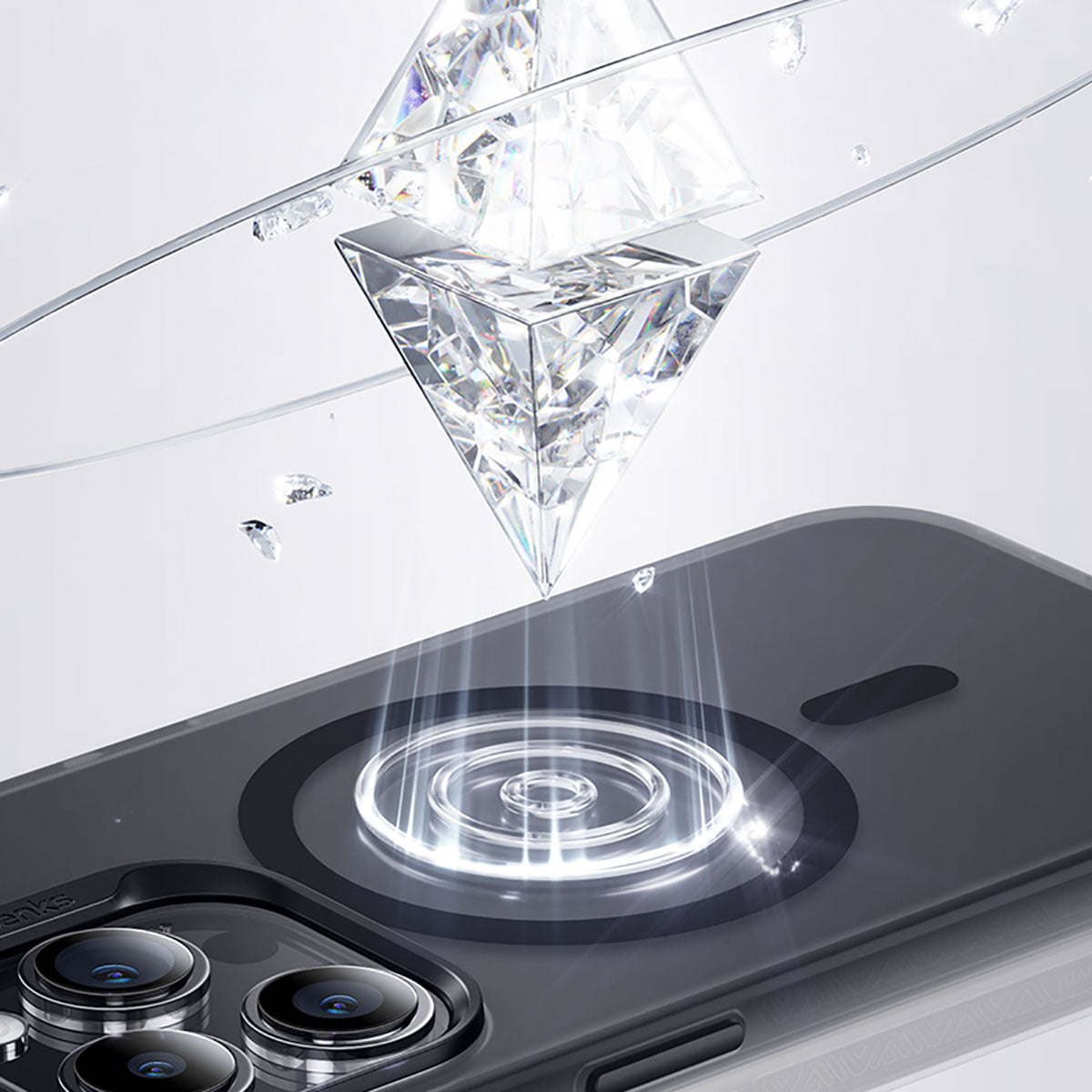 Benks Lucid Armor iPhone 15 Pro M-safe Şarj Özellikli Telefon Kılıfı