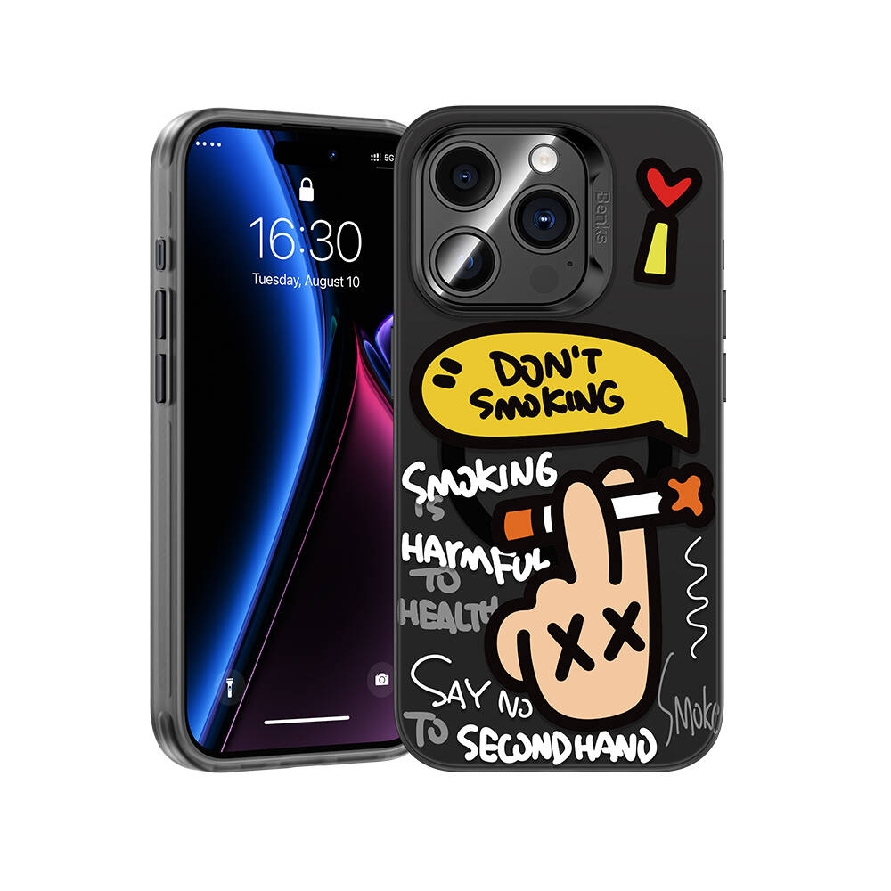 Benks No Smoking iPhone 15 Pro M-safe Şarj Özellikli Kılıf