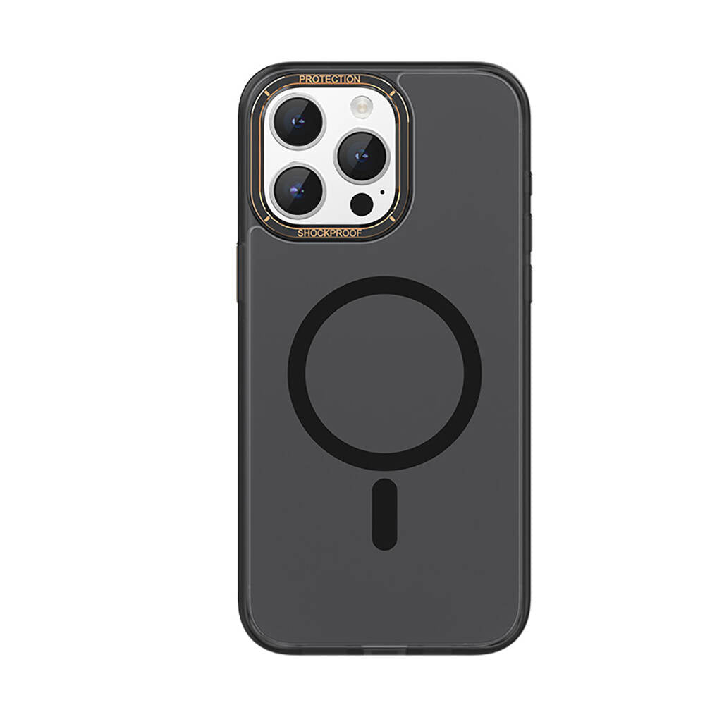 Recci Michelin Serisi iPhone 15 Pro M-safe Şarj Özellikli Cam Arka Yüzey Kılıf