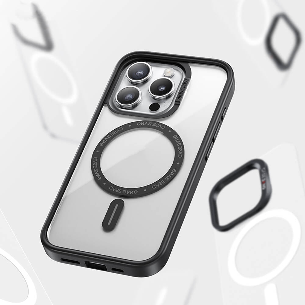 Casebang Body Frame iPhone 15 Pro M-safe Şarj Özellikli Telefon Kılıfı