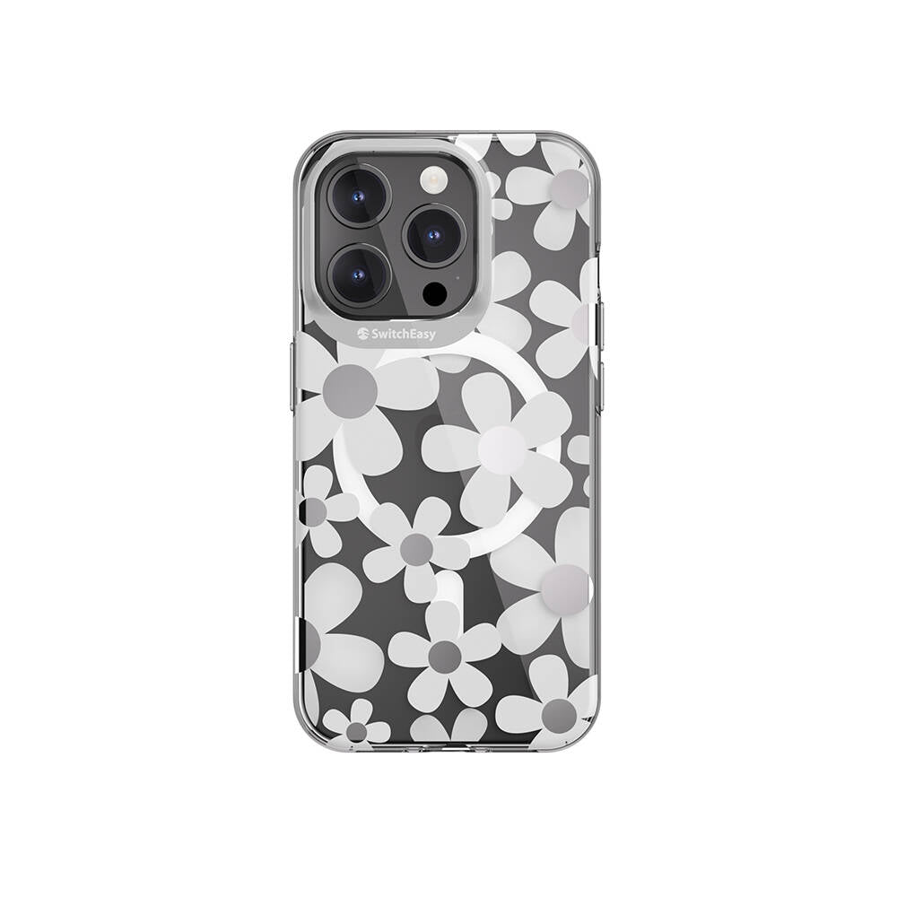Switcheasy Artist-M Fleur iPhone 15 Pro M-safe Şarj Özellikli Çift IMD Baskılı Lisanslı Kılıf