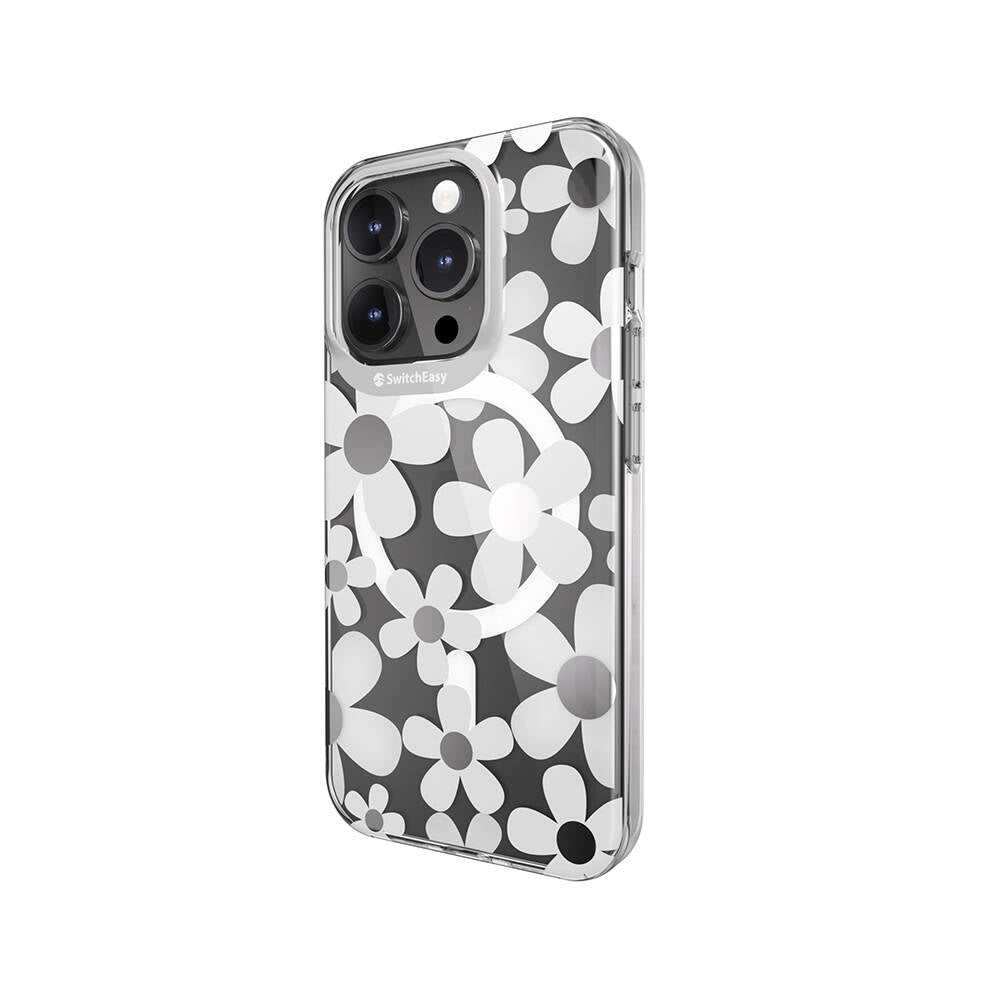 Switcheasy Artist-M Fleur iPhone 15 Pro M-safe Şarj Özellikli Çift IMD Baskılı Lisanslı Kılıf
