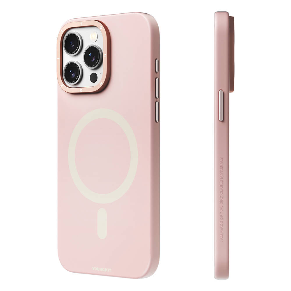 Youngkit Velvet Serisi iPhone 15 Pro Magsafe Şarj Özellikli Çizilmeye ve Aşınmaya Dayanıklı Telefon Kılıfı - 1