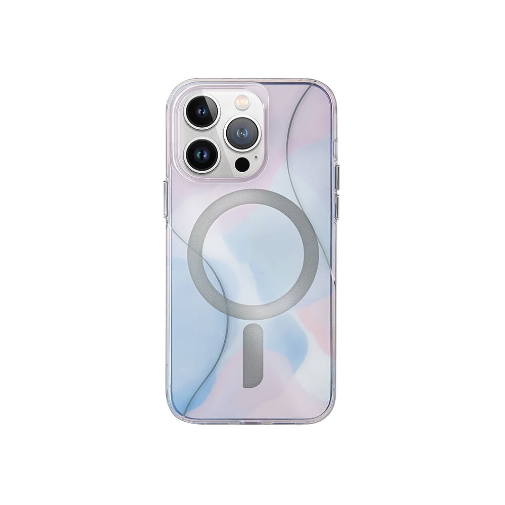Coehl Palette iPhone 15 Pro M-safe Şarj Özellikli Dalgalı Çizgi Desenli Kılıf