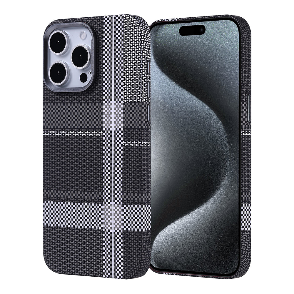 Cepax iPhone 15 Pro M-safe Şarj Özellikli Karbon Fiber Görünümlü Nekst Kılıf