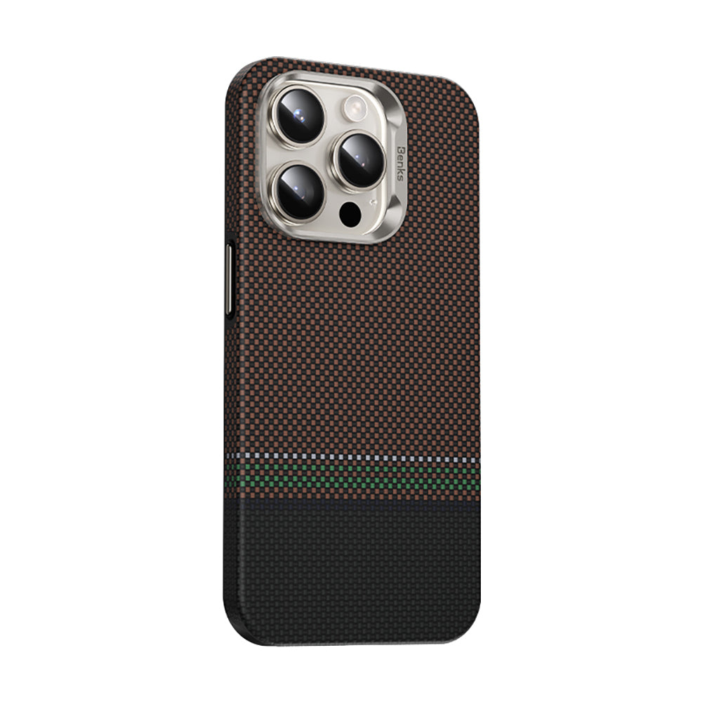 Benks Prestige ArmorPro iPhone 15 ProKarbon Fiber Tasarımlı M-safe Kevlar Kılıf