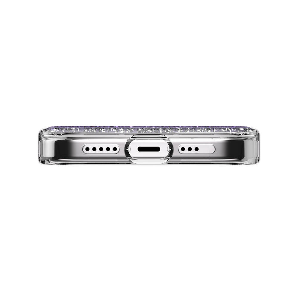 Switcheasy Starfield-M iPhone 15 Pro M-safe Şarj Özellikli Parlayan Simli Şeffaf Lisanslı Kılıf