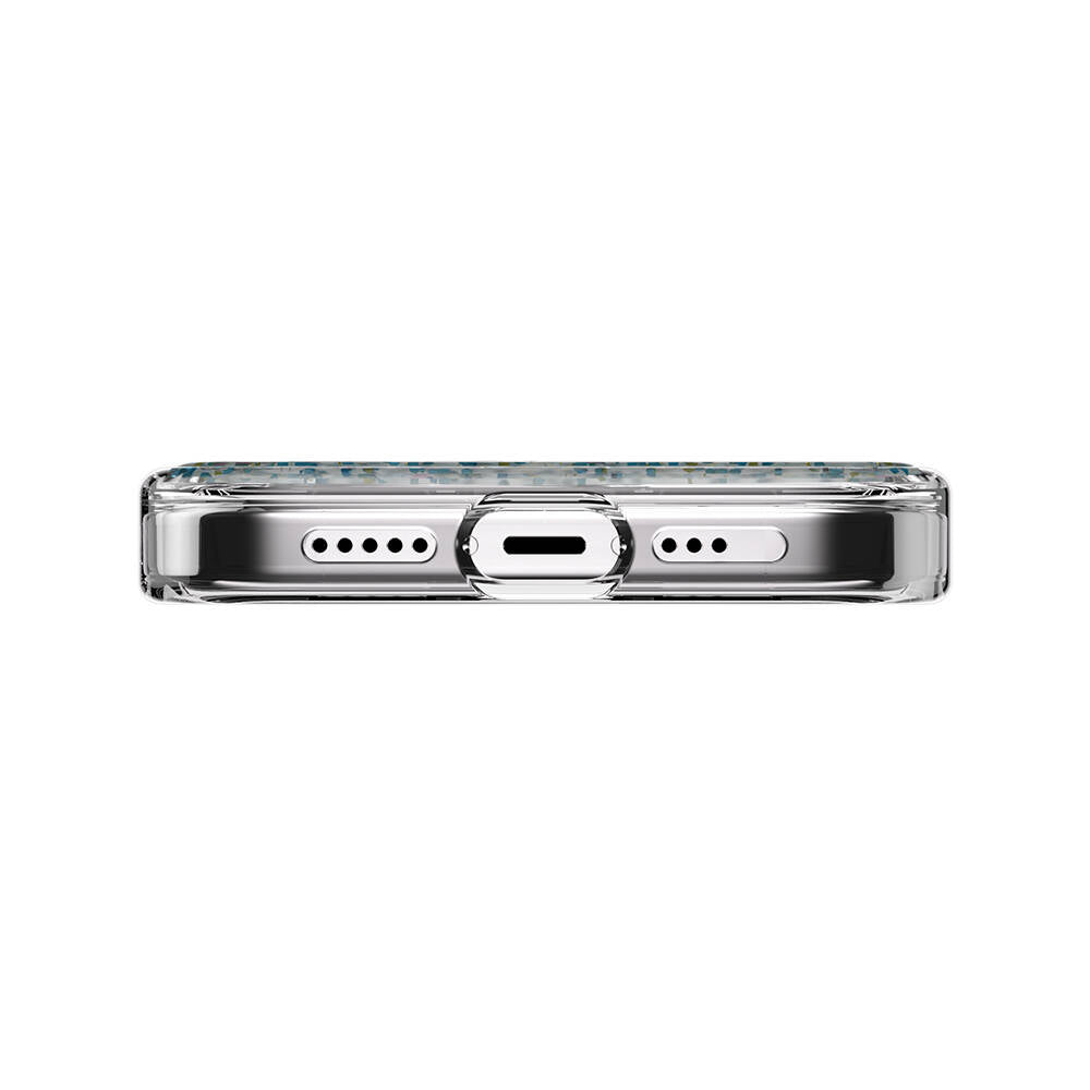 Switcheasy Starfield-M iPhone 15 Pro M-safe Şarj Özellikli Parlayan Simli Şeffaf Lisanslı Kılıf