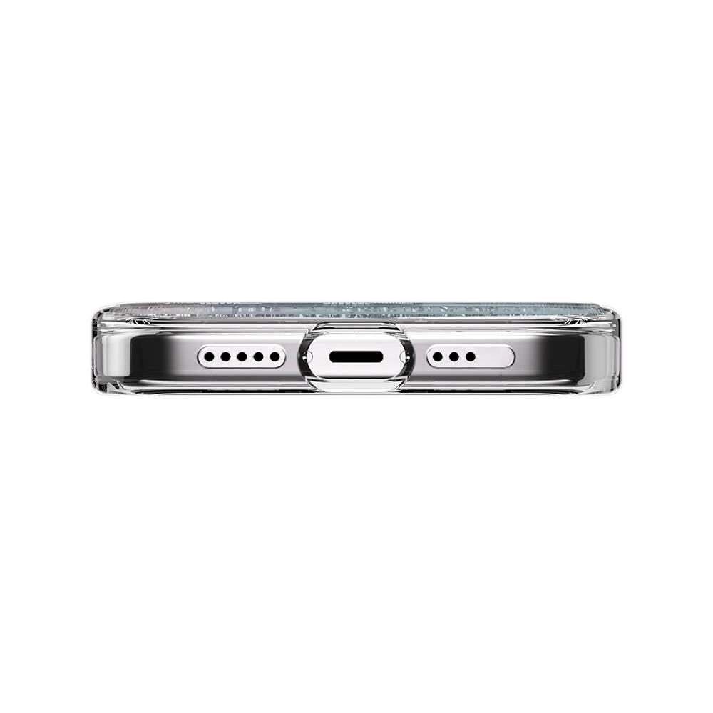 Switcheasy Starfield-M iPhone 15 Pro M-safe Şarj Özellikli Parlayan Simli Şeffaf Lisanslı Kılıf