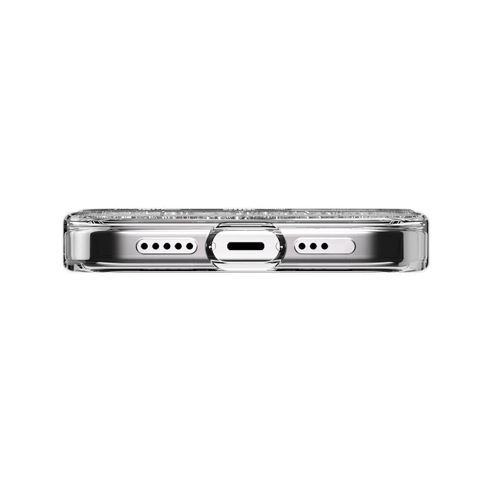 Switcheasy Starfield-M iPhone 15 Pro M-safe Şarj Özellikli Parlayan Simli Şeffaf Lisanslı Kılıf