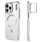 Youngkit Crystal Grid iPhone 15 Pro Magsafe Şarj Özellikli Sararma Önleyici Telefon Kılıfı