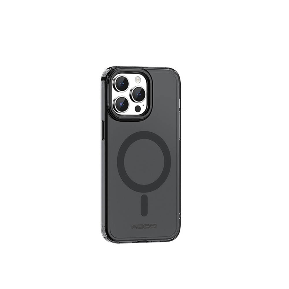 Recci Crystal Color Serisi iPhone 15 Pro M-safe Şarj Özellikli Saydam Arka Yüzey Kılıf