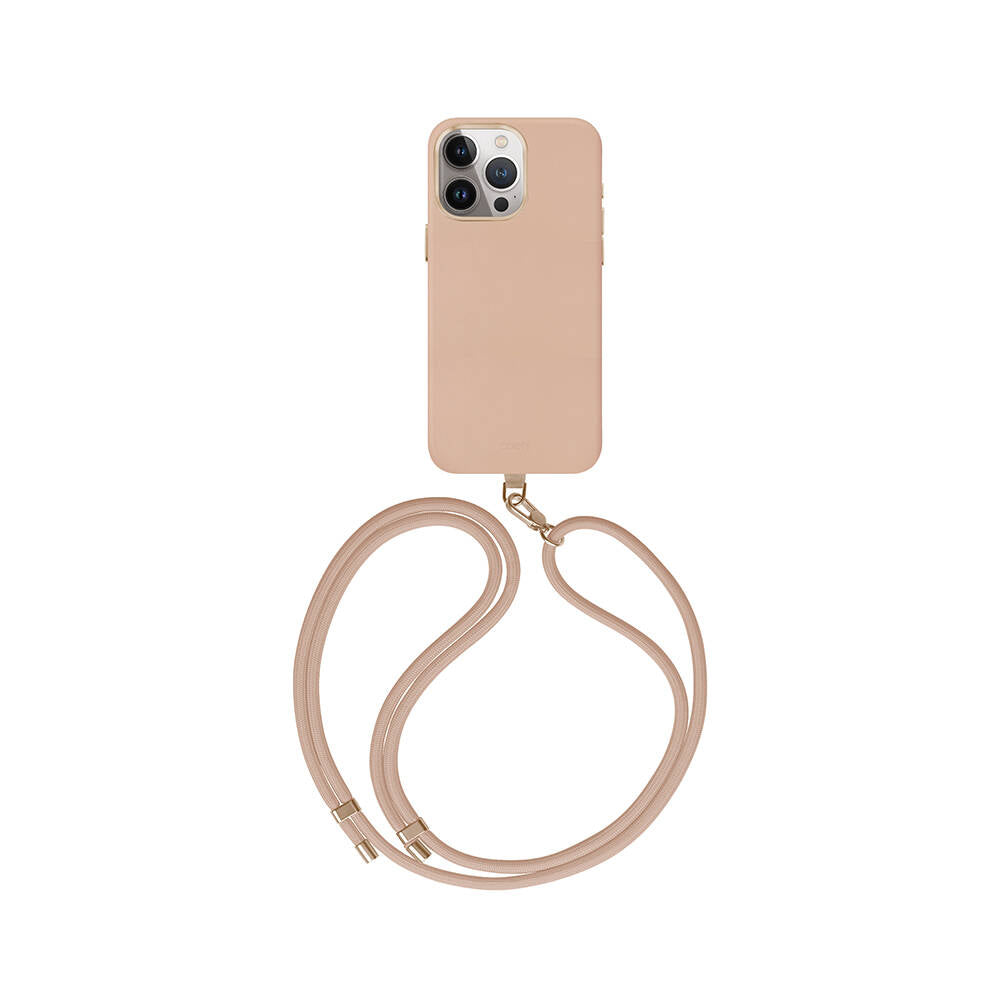 Coehl Muse iPhone 15 Pro M-safe Şarj Özellikli Soft Arka Yüzey Askı İpli Telefon Kılıfı