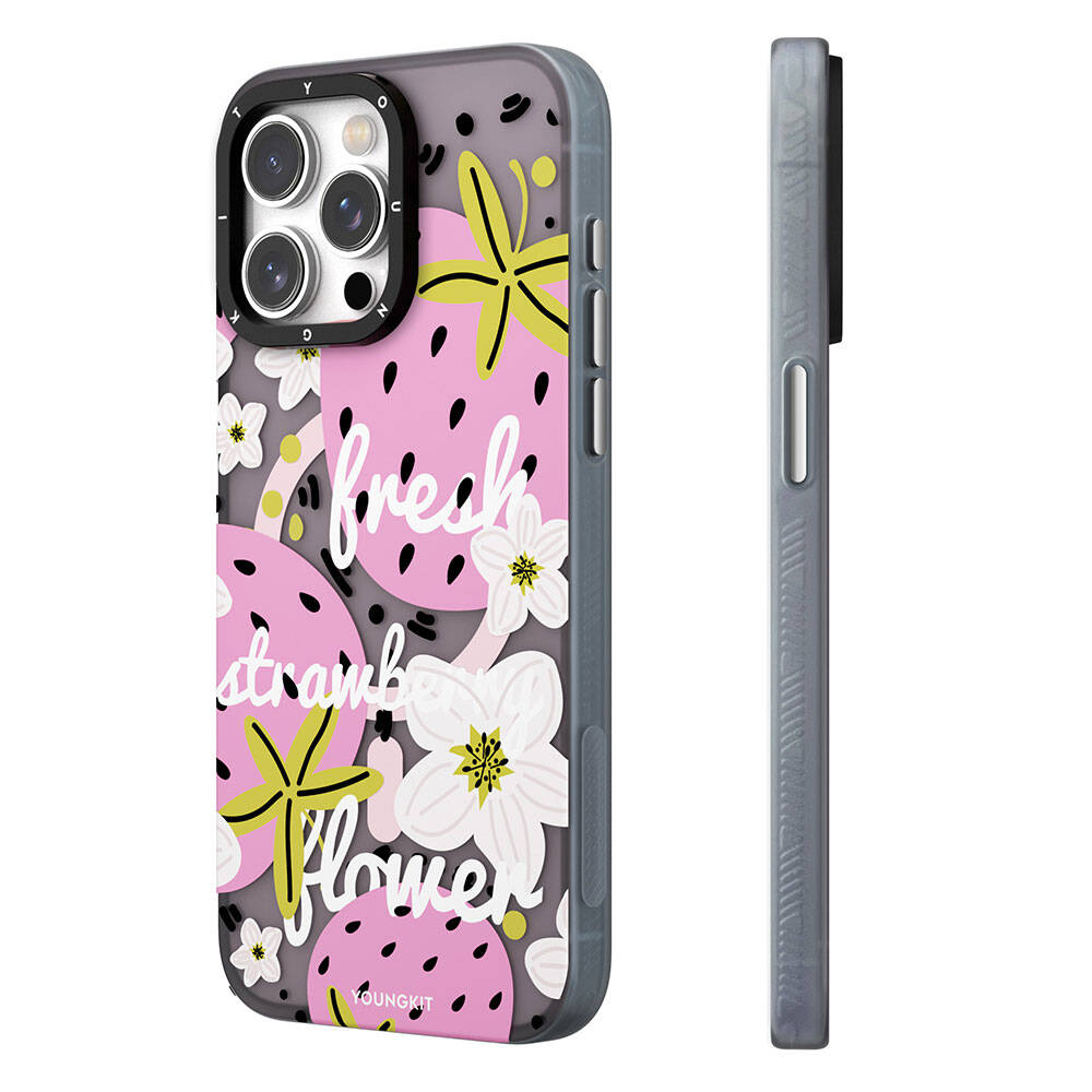 Youngkit Fruity Flavour Serisi iPhone 15 Pro Magsafe Şarj Özellikli Yaz Meyvesi Desenli Telefon Kılıfı - 1