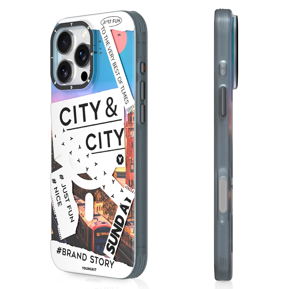 Youngkit A-City Serisi iPhone 15 Pro M-safe Şarj Özellikli Telefon Kılıfı