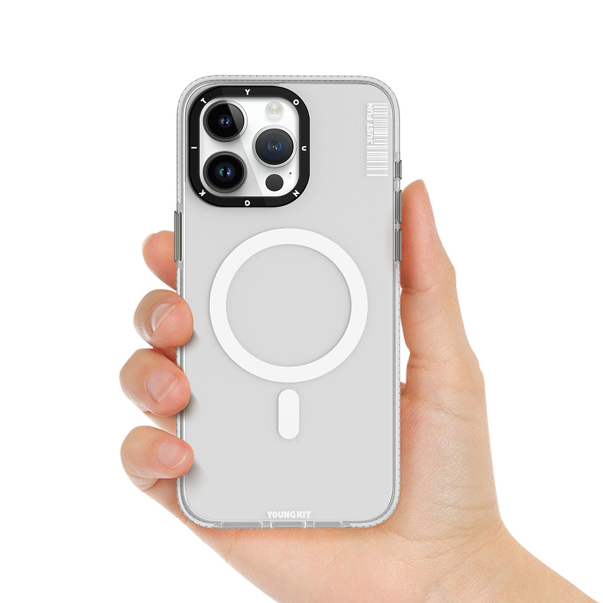 YoungKit Crystal Color Serisi iPhone 15 Pro M-safe Şarj Özellikli Telefon Kılıfı