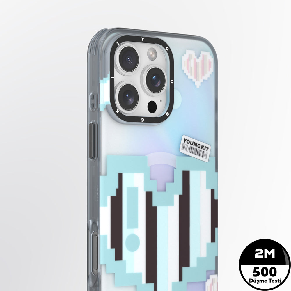 Youngkit Love Serisi iPhone 15 Pro M-safe Şarj Özellikli Telefon Kılıfı