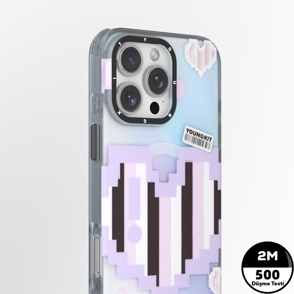 Youngkit Love Serisi iPhone 15 Pro M-safe Şarj Özellikli Telefon Kılıfı