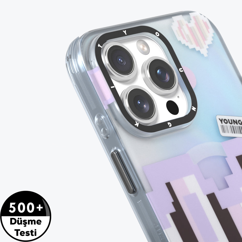 Youngkit Love Serisi iPhone 15 Pro M-safe Şarj Özellikli Telefon Kılıfı