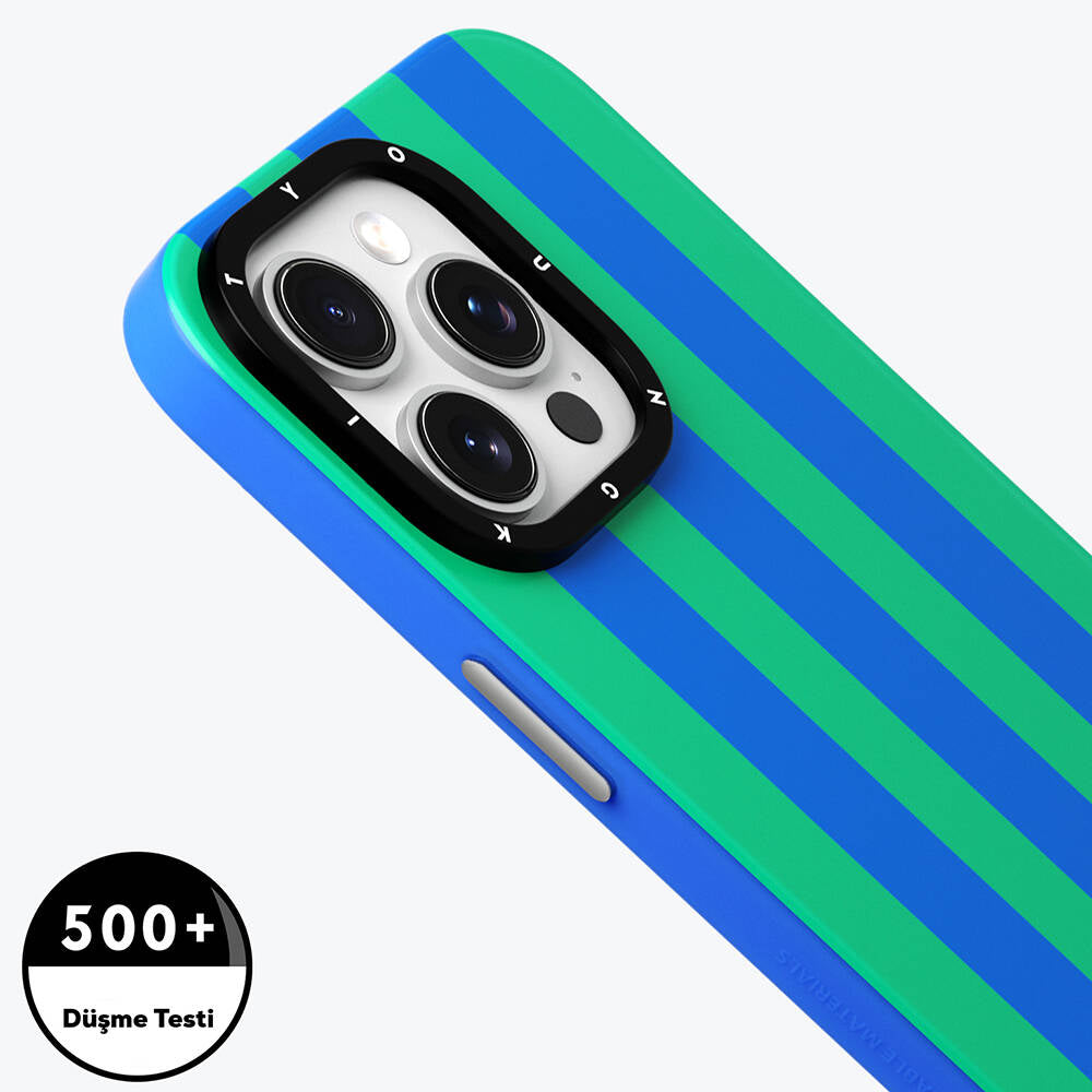 Youngkit Striped Piano Keys Serisi iPhone 15 Pro M-safe Şarj Özellikli Kılıf