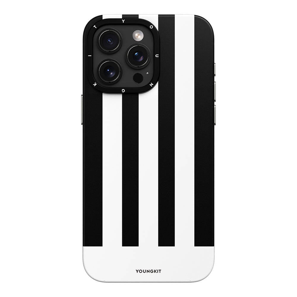 Youngkit Striped Piano Keys Serisi iPhone 15 Pro M-safe Şarj Özellikli Kılıf