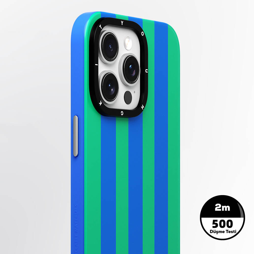 Youngkit Striped Piano Keys Serisi iPhone 15 Pro M-safe Şarj Özellikli Kılıf