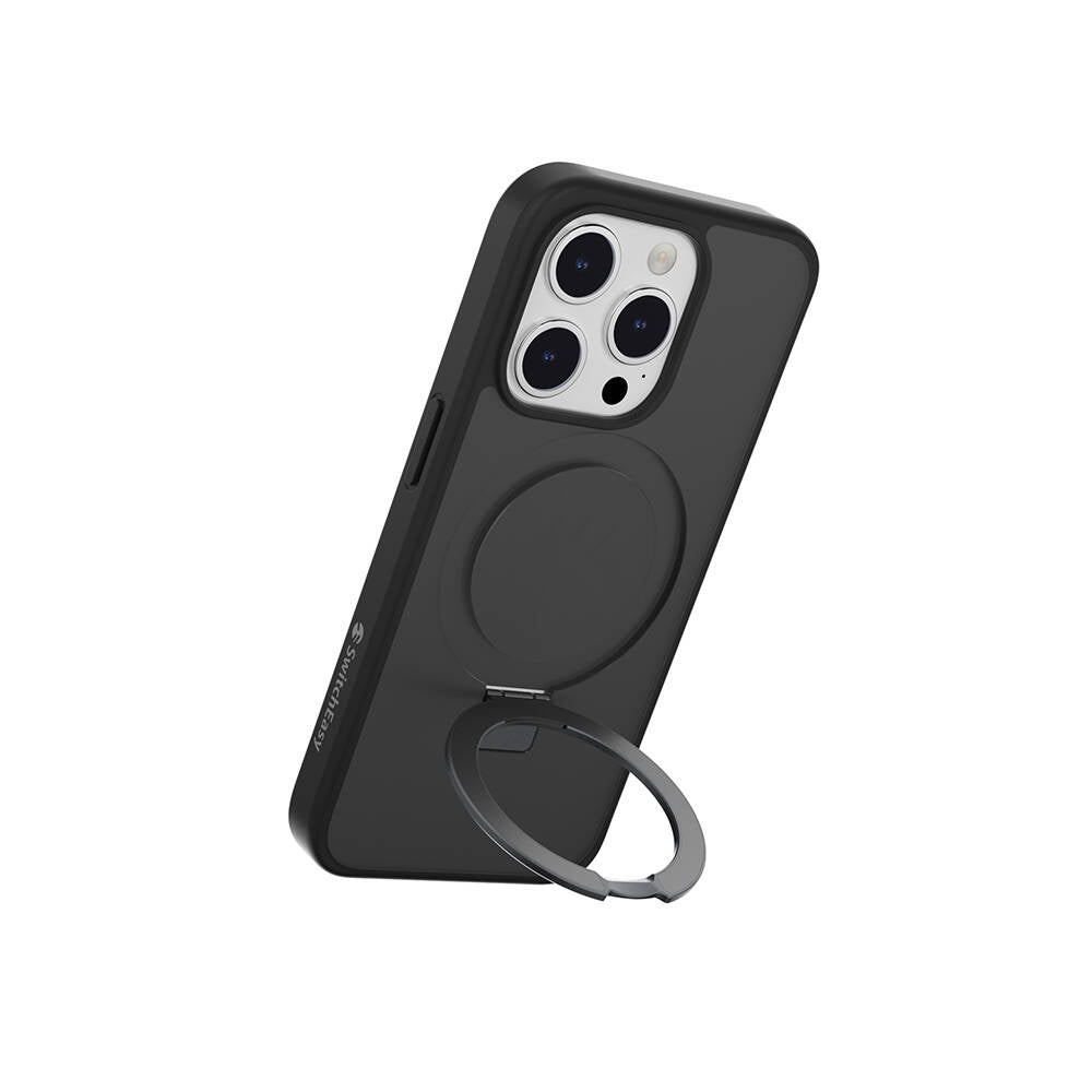 Switcheasy Magstand-M iPhone 15 Pro M-safe Şarj Özellikli Yüzük Standlı Lisanslı Kılıf