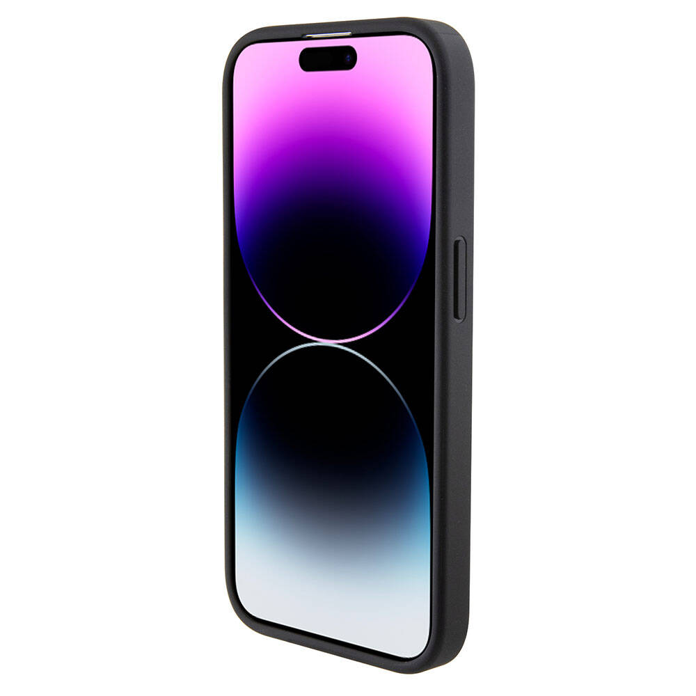 Mercedes Benz iPhone 15 Pro Orjinal Lisanslı M-safe Şarj Özellikli Pike Desenli Baskı Logolu Deri Kılıf