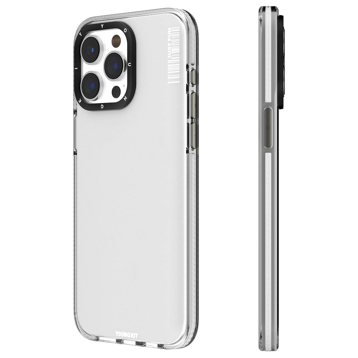 YoungKit Crystal Color Serisi iPhone 15 Pro Pürüzsüz Düz Arka Yüzey Telefon Kılıfı