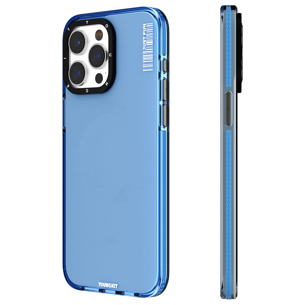 YoungKit Crystal Color Serisi iPhone 15 Pro Pürüzsüz Düz Arka Yüzey Telefon Kılıfı