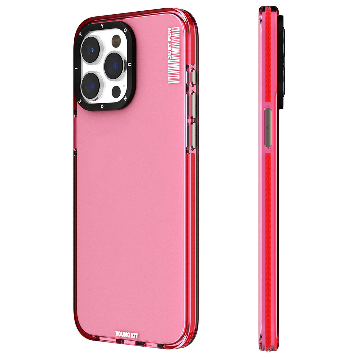 YoungKit Crystal Color Serisi iPhone 15 Pro Pürüzsüz Düz Arka Yüzey Telefon Kılıfı