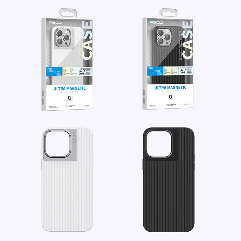 Recci Aurora Serisi iPhone 15 Pro M-safe Şarj Özellikli Telefon Kılıfı