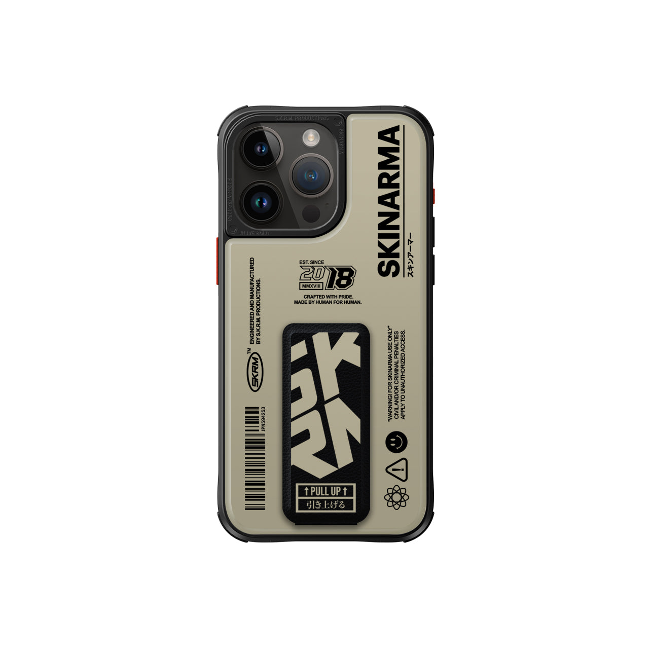 SkinArma iPhone 15 Pro Desenli Airbag Tasarımlı Standlı Spunk Telefon Kılıfı