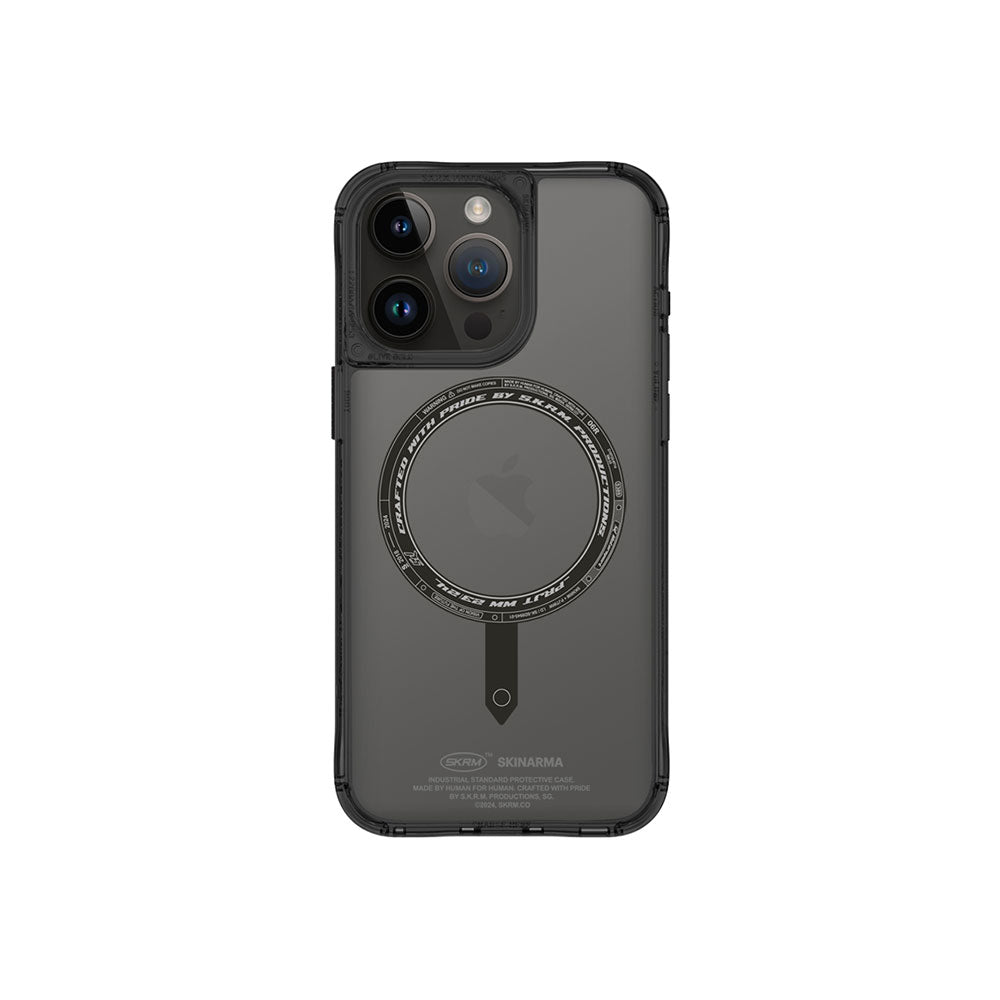 SkinArma iPhone 15 Pro Şeffaf Airbag Tasarımlı M-safe Şarj Özellikli Saido Telefon Kılıfı