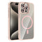 Cepax iPhone 15 Pro Standlı ve Kamera Lens Hediyeli M-Safe Şarj Özellikli Etro Kılıf