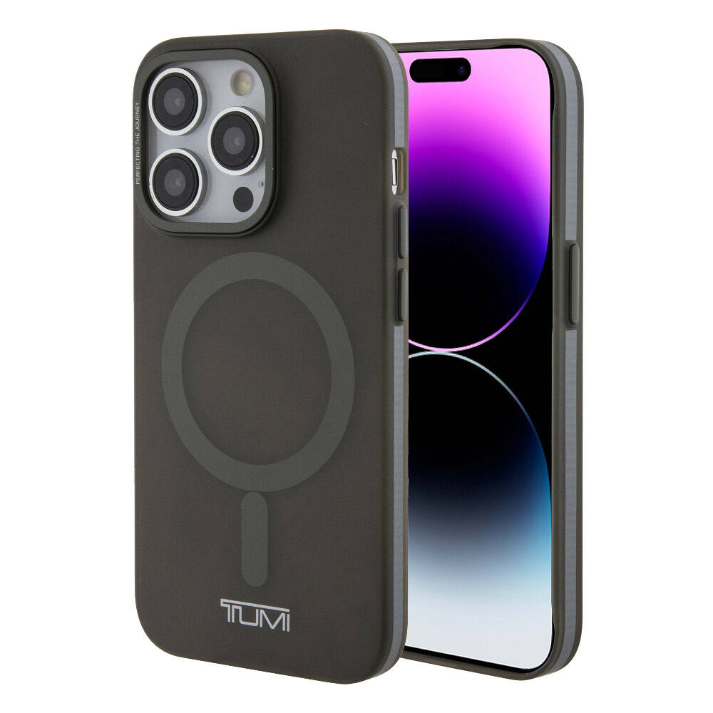 TUMI iPhone 15 Pro Orjinal Lisanslı M-safe Şarj Özellikli Buzlu Mat Telefon Kılıfı