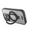 TUMI iPhone 15 Pro Orjinal Lisanslı M-safe Şarj Özellikli Metal Logolu Ring Standlı Silikon Kılıf