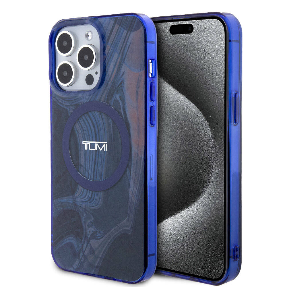 TUMI iPhone 15 Pro Orjinal Lisanslı M-safe Şarj Özellikli PC TPU Çift Katmanlı Sıvı Baskılı Kılıf